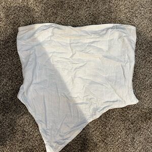 White Asymmetrical Tube Top